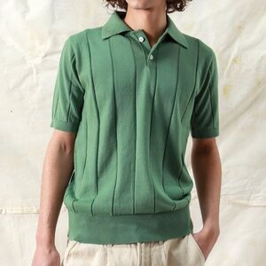 FAR AFIELD Jacobs Polo Comfrey Green